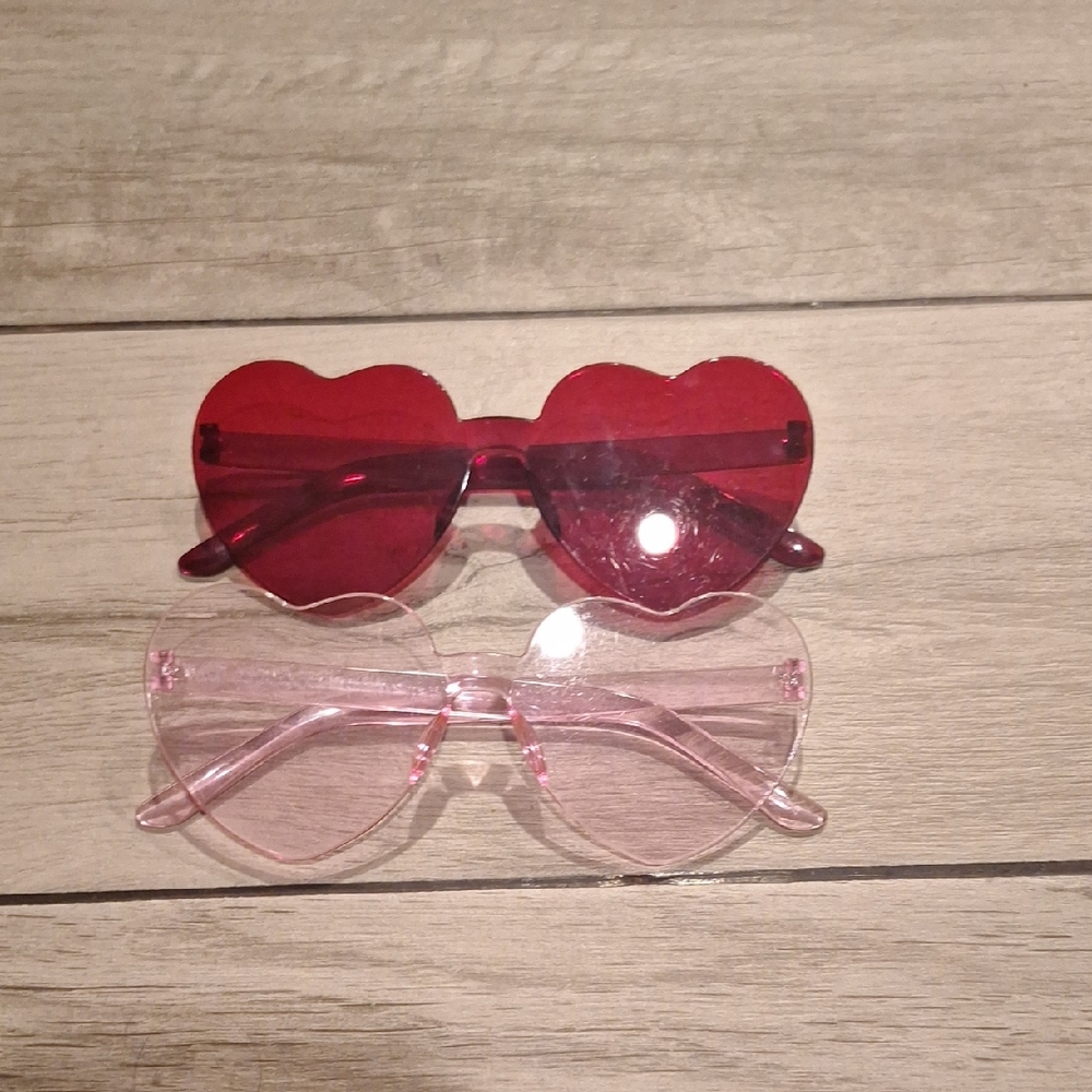 🍦Heart-Shaped Kids Sunglasses - Red and Pink🐬
